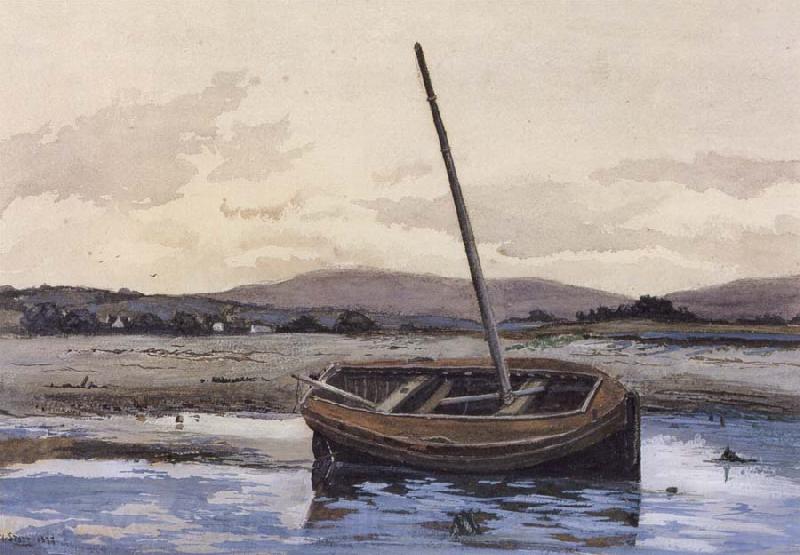 William Stott of Oldham Boat at Low Tide Norge oil painting art